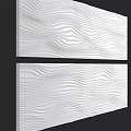 Contemporary White Wall Panel Design Featuring 3D Wavy Texture And Clean Lines