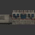 Vintage Train Models Red And Beige With Retro Design And Detailed Structures