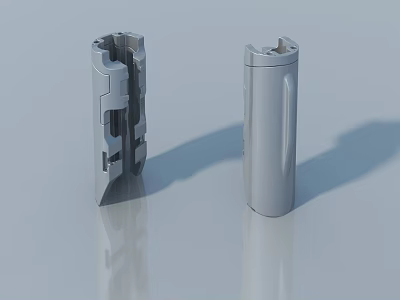 Swing Door Silver Metal Components And Hardware For Home Installation 3d model