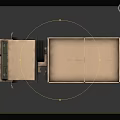 Khaki Military Truck With Open Cargo Bed Railing And Detailed 3D Model Design