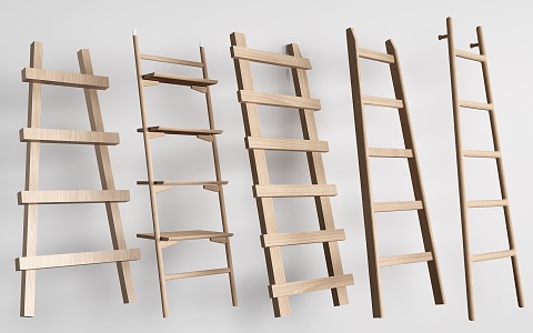 Modern Ladder Climbing Ladder Escalator Wooden Ladder 3d model