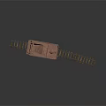 Industrial Railway Building Structure With Rusty Mine Cart On Track And Glowing Sphere