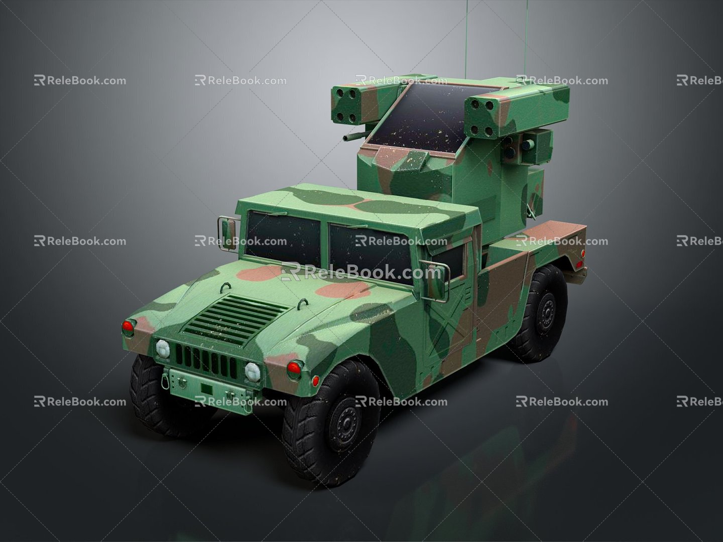 Modern Bulletproof Car Armed Car Armed Bulletproof Car Military Jeep 3d model