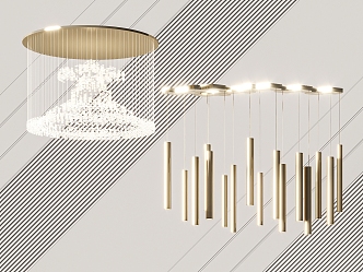 Light Luxury Chandelier 3d model