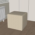 Sofa stool square shoe stool 3d model