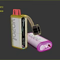 VOZOL White Portable Device With Black Cap And Charging Port Design Features