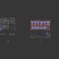 Aerial View Of Residential Building Floor Plan With Multiple Rooms And Corridors