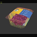 Fresh Juicy Cherries in Transparent Plastic Container with Yellow And Blue Label