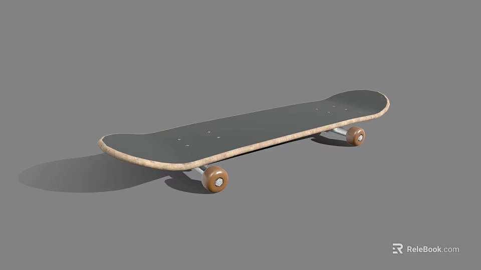 Durable Wooden Skateboard Sports Equipment With Modern Design And Smooth Wheels For Street Sports 3d model 