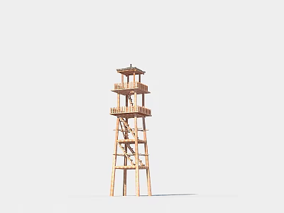 Modern Watchtower Tower 3d model Modern Watchtower Tower 3d model