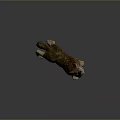 Realistic Howling Wolf Statue Figure With Natural Brown Color And Detailed Texture