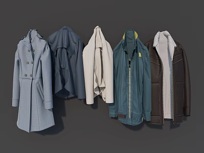 Modern Clothing Men's Jacket Women's Jacket 3d model