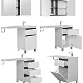 Modern Bathroom Sink Vanity Interior Design With Cabinet Drawers Faucet And Storage