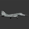 Modern Military Fighter Jet with Camouflage Paint and Red Star Markings