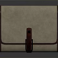 Beige And Burgundy Notebook With Red Strap And Black Metal Buckle Design
