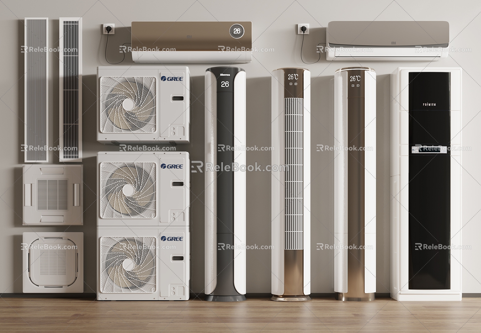 Modern air conditioner air conditioner outside air conditioner 3d model