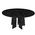 Middle-style round dining table 3d model