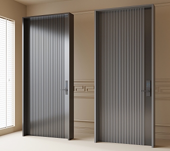 Modern security door entry door 3d model