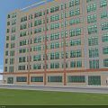 Modern Industrial Factory Building With Multi Storey Structure Large Glass Windows And Green Lawn
