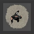 Tactical Military Figure Wearing Helmet And Camouflage Pants Holding Rifle On White Base