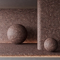 Modern brick wall 3d model