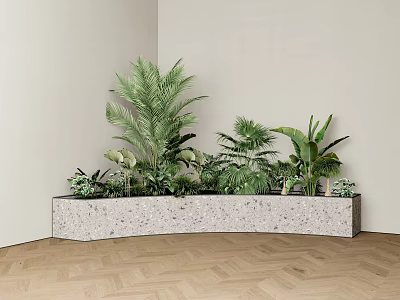 Modern Plant Pile Green Plant Combination 3d model