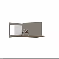 Modern Wall Mounted Wooden Desk With Open Shelves And Drawers For Comfortable Home Study Space