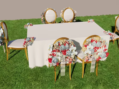 Wedding Table Decorative Table 3d model Wedding Table Decorative Table 3d model