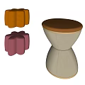 Modern sofa stool 3d model