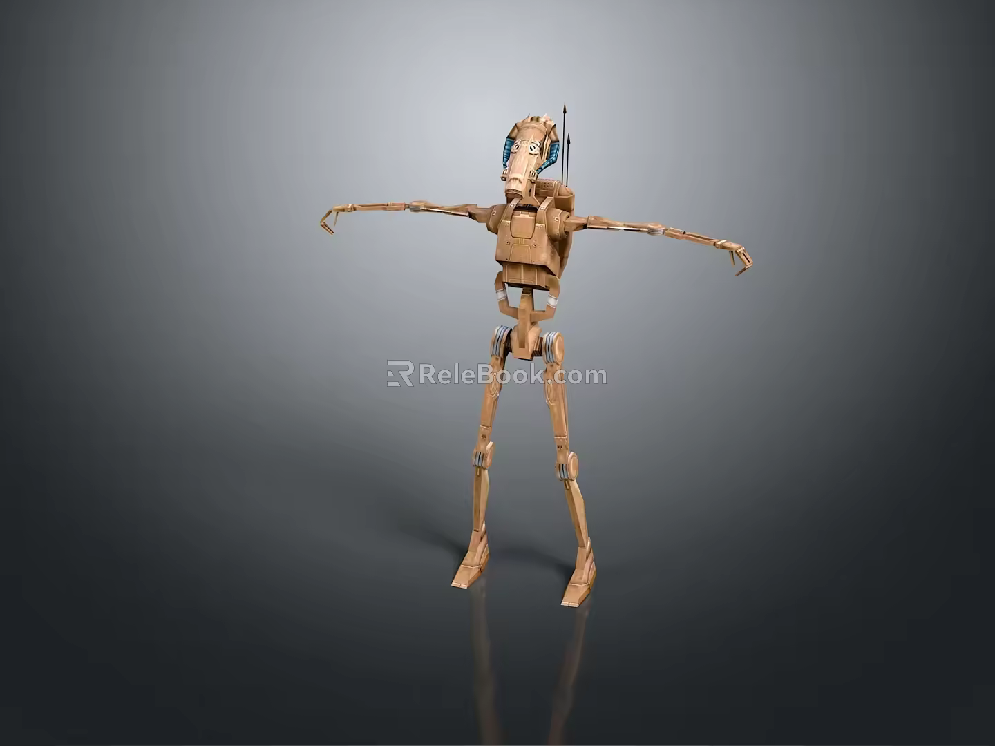 Robot Assistant Small Robot Butler Robot Butler Figure Game Figure 3d model