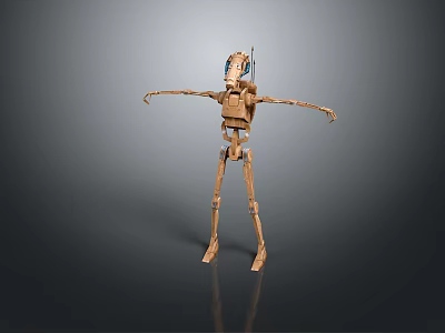 Robot Assistant Small Robot Butler Robot Butler Figure Game Figure 3d model