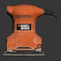 Black Decker Orange Electric Sander With Ergonomic Handle And Sanding Base 3d model