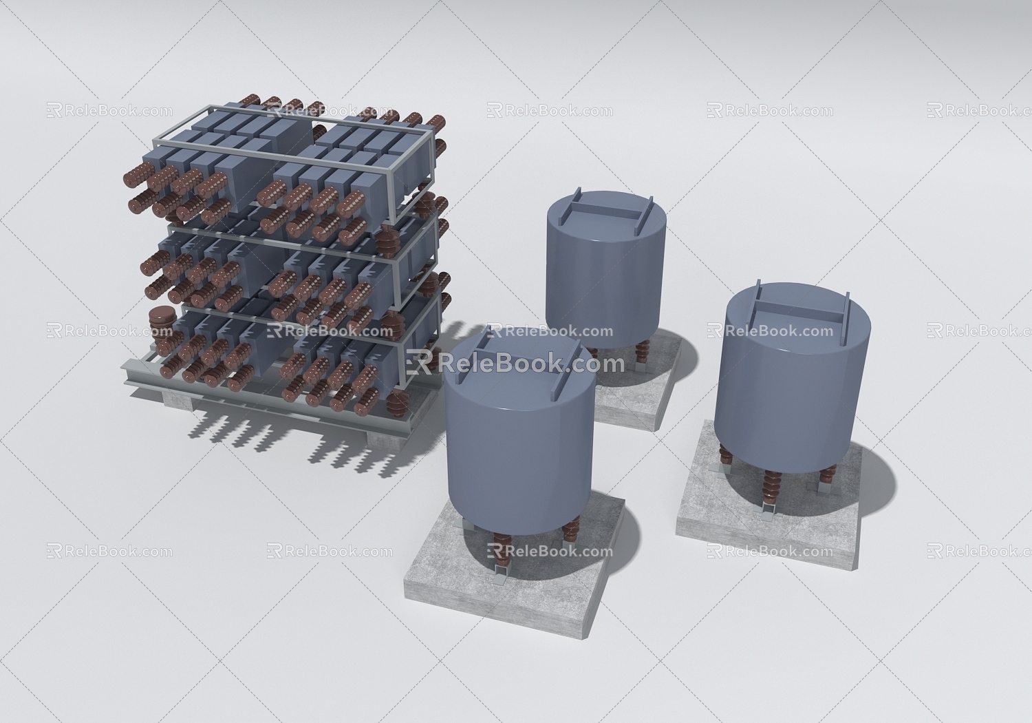 Substation equipment kv35 LBQ B 3d model