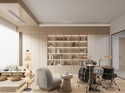 Modern Recreation Room-Quiet Recreation Room 3d model