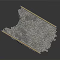 Building Structural Panel With Gray Textured Surface And Yellow Weathered Edges