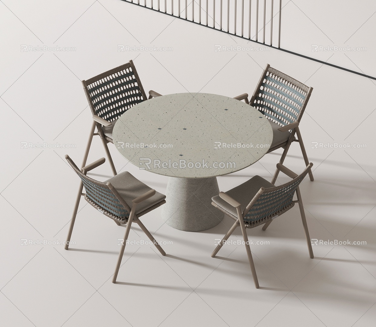 Modern leisure tables and chairs 3d model