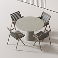 Modern leisure tables and chairs 3d model