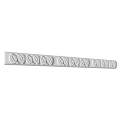 White Decorative Corner Molding With Carved Floral Patterns For Interior Decoration 3d model