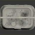 Red And White Worn Cooler With Handle And Lid For Storage