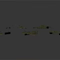 Detailed 3D Green And White Interlocking Irregular Shaped Terrain Construction Components
