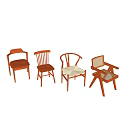 Modern Wooden Dining Chairs With Various Designs Different Backrest And Armrest Styles