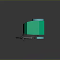 Green Tricycle Featuring Cabin Red Seat Black Wheels And Simple Design