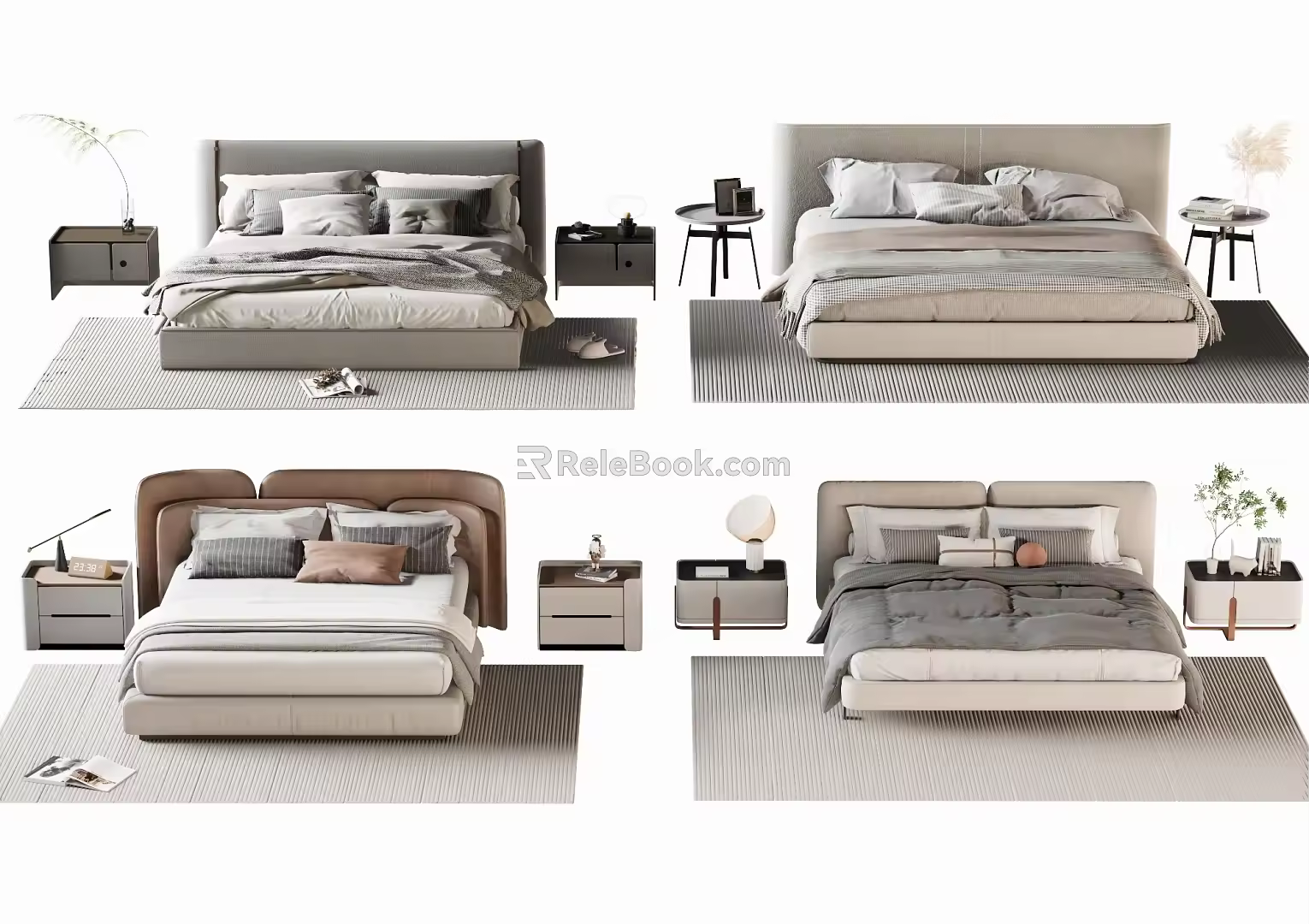 Double bed 3d model