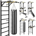 High Quality Home Gym Sports Equipment With Punching Bag Pull Up Bars And Weight Bench