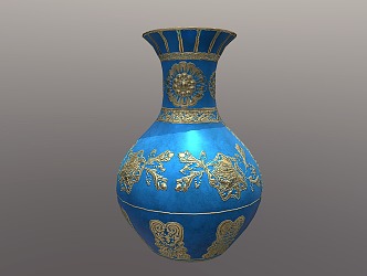 Chinese-style ceramic ware porcelain vase ornaments 3d model