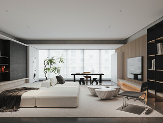 Modern Living Room Minimalist Living Room 3d model