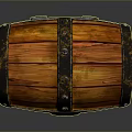 Rustic Vintage Wooden Storage Chest With Metal Straps And Lock Closure