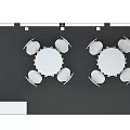 Exhibition Booth Exterior Wall Design With Smartlifi Logo And Blue Glowing Patterns