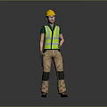 modern worker european worker mechanic builder 3d model