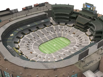 Professional Sports Stadium Equipment Including Seats Lighting Systems Scoreboards And Turf 3d model
